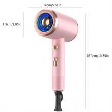 Secador de cabelo de alta potência para salão de beleza com alternância de um botão entre ventos quentes e frios, temperatura ajustável de 2 marchas, equipado com dois bicos de tamanhos diferentes, adequado para uso doméstico e profissional em salão de beleza. Secador de cabelo com proteção contra superaquecimento, secagem e modelagem rápidas profissionais, vários modos de temperatura, cuidando bem da saúde do cabelo, secagem rápida