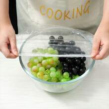 100 Stücke gewerbliche Lebensmittelverpackungsfolie zum Wegwerfen, geeignet für Restaurants & BBQ Geschäfte - Extra große Größe, passt zu Standard-Schüsseln & Tellern, für den Außenbereich, Camping