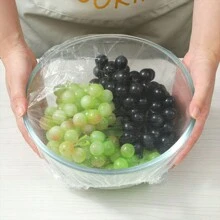 100 Stücke gewerbliche Lebensmittelverpackungsfolie zum Wegwerfen, geeignet für Restaurants & BBQ Geschäfte - Extra große Größe, passt zu Standard-Schüsseln & Tellern, für den Außenbereich, Camping