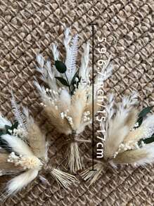 1/3/4/6/8/10/12 piezas Ramo de flores secas en miniatura, adecuado para decoración de escritorio en el hogar, decoración de pasteles para fiestas, botonadura para el novio y el padrino, decoración de boda estilo bohemio y vintage, regalos para novias en cumpleaños y graduación, decoración de otoño