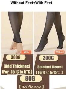 春秋季薄款保暖女士紧身性感半透明紧身裤不加绒（均码80克） - 淺灰色 - 查看 7