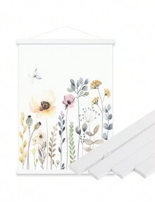 1 giá vẽ nghệ thuật bằng gỗ từ tính, áp phích ảnh treo tường vải canvas, gỗ mềm màu vàng cho trang trí phòng khách, bao gồm 1 khung áp phích từ tính, khung tranh cuộn treo từ tính bằng gỗ, cuộn treo trống bán buôn - Nhiều màu - Xem 17