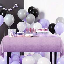 1pc 137*274cm/54*108in Disposable Party Tablecloth, Gold Glitter Purple Blue Wine Red Pattern, Suitable For Various Theme Parties And Daily Use - Gold - View 2