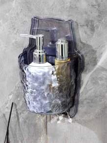 1pc Wall-Mounted Storage Box Bathroom Perforation-Free Storage Rack Toiletries Countertop Wall Cosmetics Storage Rack