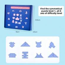 Wooden Puzzle Burning Brain Symmetrical Puzzle Children Students Spatial Imagination Cultivation Benefit Intellectual Thinking Training Toys - Multicolor - View 15