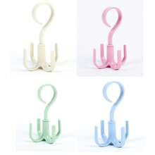 Bộ 10 túi đựng đồ xe đẩy nhiều màu, giỏ đựng đồ đa năng cho xe đẩy em bé có móc treo 4 chấu xoay được, móc cà vạt bằng nhựa và móc treo quần áo - Móc bốn móng đa năng - Xem 7