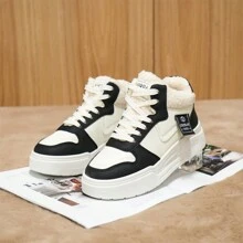 Nowe grube podeszwy termiczne modne trampki ciepłe codzienne buty dla kobiet, zima