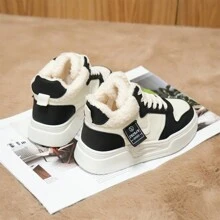 Nowe grube podeszwy termiczne modne trampki ciepłe codzienne buty dla kobiet, zima