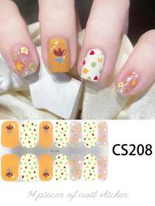 1 张全指甲贴纸套装 - 具有花卉、几何和心形主题设计，包括美丽的郁金香图案、闪闪发光的元素和 3D 蝴蝶结装饰，打造优雅时尚的美甲 - Follow Your Heart - 查看 16