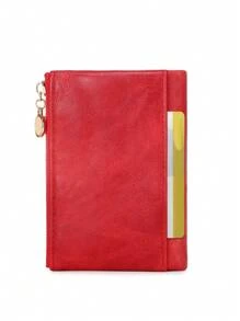 MIYIN Vintage Wallet With Button Closure Business Casual Multiple Card Slots Coin Portable Three-Fold Design Short Wallet Retro Style Zipper Wallet Stylish Button Closure Women's Wallet For Daily Outings Shopping For Women Wallet Purse Wallet Small Wallet