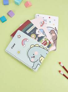学生办公线圈本高颜值笔记本小学生日常笔记本A5，颜色随机混装 - A7 - 查看 13
