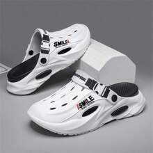 Men's Summer 2024 New Thick Sole Super Soft Outdoor Beach Vacation Versatile Anti-Slip Detachable Dual-Color Couple Casual Hollow Hole Shoes,
