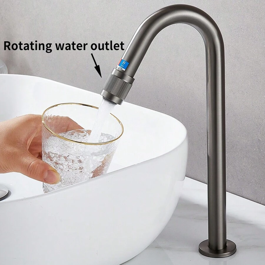 Single Cold Water Basin Faucet, Brass Material, Bathroom Countertop