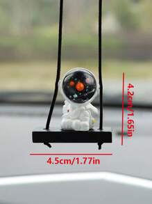 1pc Cute Astronaut Hanging Statue, White Resin Cartoon Swing Decoration, Multifunctional Indoor And Outdoor Hanging Decoration Accessories, Car Rearview Mirror Pendant, Backpack, Keys, Romantic Decoration For Men And Women's Cars, Birthdays, Valentine's Day, Mother's Day, Small Gifts,Home Decor ,Room Decor,Wall Decor Graduation - Multicolor - View 10