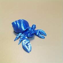 1 件充满活力的 3D 印花寄居蟹雕像 - 非常适合家庭和办公室装饰，是动漫迷的理想礼物 - 彩色 - 查看 10