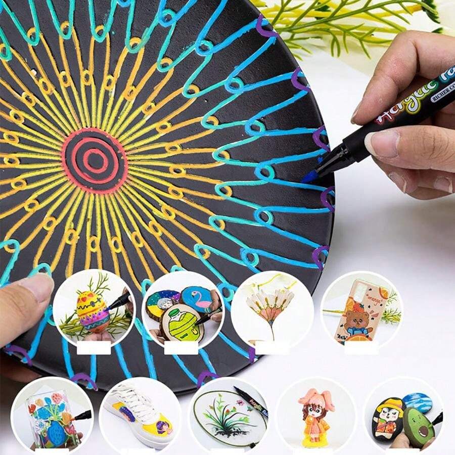 100 Colors Acrylic Paint Marker Pen, Soft Tip Waterproof Paint Marker