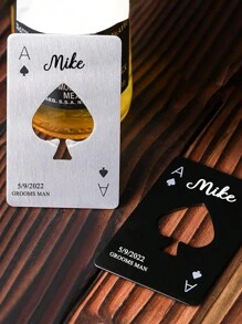 Personalized Bottle Openers, Personalized Playing Card Bottle Openers, Engraved Text Bottle Openers, Wedding Bottle Openers, Bridesmaid Gifts.