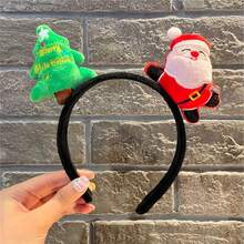 1 cái Băng đô cài tóc hình cây thông Noel bằng vải nhung hình ông già Noel hình con nai dùng để trang trí ngày lễ Phụ kiện tóc biểu diễn - nhiều màu - Xem 7
