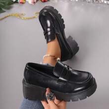 Chaussures Oxford noir polyvalentes pour femmes grandes tailles, style britannique, chaussures plates antidérapantes casual