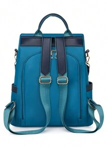 Fashion Women's Anti-Theft Backpack With Large Capacity, Suitable For Travel & Commute, School Backpack - Blue - View 2