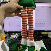 Accesorios de coche con piernas de elfo de Papá Noel, decoración navideña para el hogar, adornos colgantes para el árbol de Navidad, regalos de Feliz Año Nuevo