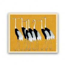 1 件黄色鸟类鹤印刷品日本东方艺术印刷品海岸墙壁艺术帆布画复古海报墙画家居装饰无框架 - 彩色 - 查看 42