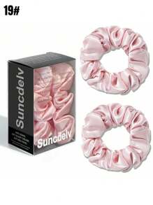 100% 真丝发圈，22姆米，防皱防断，天然发饰，时尚发圈两件装，可扎马尾，动物纹印花，发绳头饰 - 彩色 - 查看 37