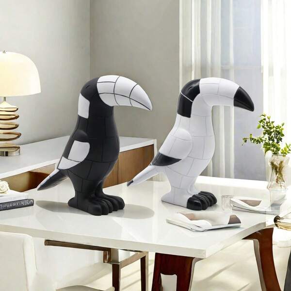 1 pièce Nouvelle Figurine Élégante en Résine de Toucan, Ornement Décoratif pour la Maison et le Bureau