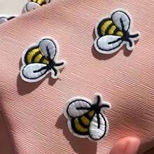 12 件白色大黄蜂刺绣熨烫补丁，适用于 DIY 缝纫和工艺品