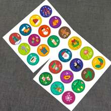 24 圣诞派对倒计时数字贴纸、封口贴纸、礼物装饰贴纸 - 彩色 - 查看 11