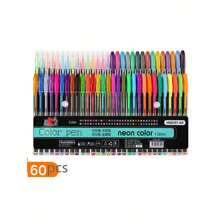 Set de 12/18/36/48/60 bolígrafos de gel brillantes de colores neutros, bolígrafos de colores especiales luminosos con estrellas brillantes, bolígrafos de colores de caramelo fluorescentes, bolígrafos de color neutros de 1.0 mm (estilo y color aleatorios) para niños, cristianos, coloreo, útiles escolares
