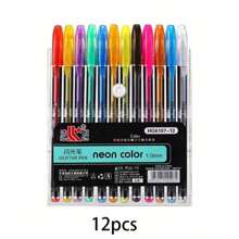 Set de 12/18/36/48/60 bolígrafos de gel brillantes de colores neutros, bolígrafos de colores especiales luminosos con estrellas brillantes, bolígrafos de colores de caramelo fluorescentes, bolígrafos de color neutros de 1.0 mm (estilo y color aleatorios) para niños, cristianos, coloreo, útiles escolares