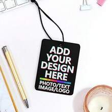 定制汽车空气清新剂个性化香薰片，带照片，适用于汽车、衣柜、浴室、挂饰、情人节、情人节装饰礼物生日毕业 - 彩色 - 查看 7