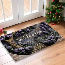 1 tấm thảm nhà tắm in hoa màu tím - Sợi siêu nhỏ siêu mềm, chống trượt, khô nhanh, thích hợp cho nhà bếp và phòng tắm - Nhiều màu - Xem 11