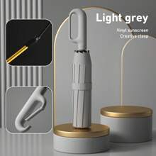 1pc Automatic Folding Umbrella With Buckle, Convenient To Carry. Larger, Thicker, Stronger. Suitable For Men & Women, Portable Windproof & Rainproof, Double-Layer Protection, Various Frame Designs, Snap Or Rotary Handle, Multiple Colors (Due To Different Batches, The Fabric, Frame Color, English Letter Pattern Design, Button Shape And Rib Color Are Randomly Matched. We Apologize For Any Inconvenience Caused) Summer Cooling,Beach,Travel