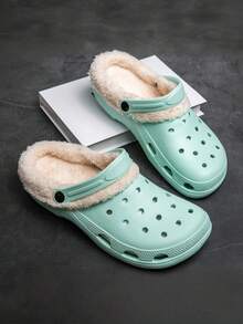 Dép bít mũi rỗng, chống thấm nước, thoáng khí, chống trượt, unisex, nhanh khô, bền, thích hợp cho đi bộ trong nhà và ngoài trời, mùa thu/đông. - Màu xanh Bạc hà - Xem 4