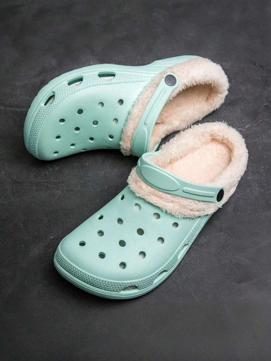 Dép bít mũi rỗng, chống thấm nước, thoáng khí, chống trượt, unisex, nhanh khô, bền, thích hợp cho đi bộ trong nhà và ngoài trời, mùa thu/đông.