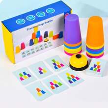 Stacking Cup Children Early Education Interactive Tabletop Competition Game, Kindergarten Stacking Cup Concentration Training And Stress Relief Toy - Multicolor - View 11