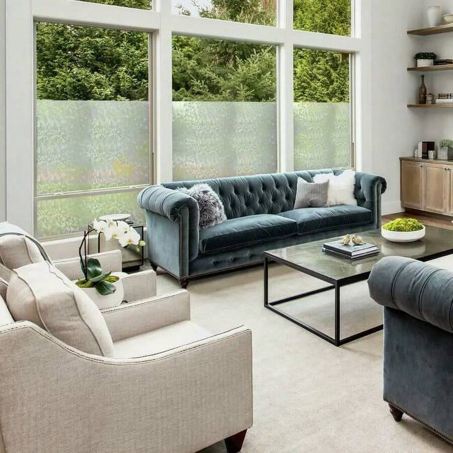 RoomMates Etched Glass Privacy Window Film, 24 In X 74 InNatural Light