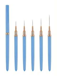 5 Pieces Nail Brush Set Clay Painting Tools Slim Line Stripe Painting UV Gel Painting Nail Design Pen Professional Nail Tools For Home Diy