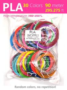 DORMYETIC 1.75mm PLA/PCL 3D 笔丝，3D 打印笔芯，10 色，20 色，30 色，鲜艳有光泽。圣诞礼物，艺术涂鸦，3D 立体创作颜料 - 彩色 - 查看 19