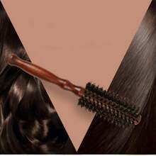 1 件装防静电猪鬃卷发圆刷，尼龙卷发刷，适合沙龙和家庭使用 - 彩色 - 查看 7