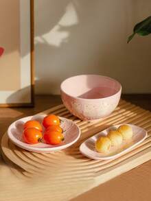 1 件陶瓷粉色迷你熊浮雕饭碗、汤碗、麦片碗、猫小碗、甜点碗 - 彩色 - 查看 6