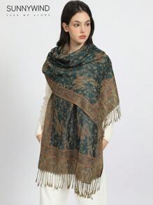 1pc Paisley Jacquard Classic Scarf, Suitable For All Seasons - Ha Qing - View 5