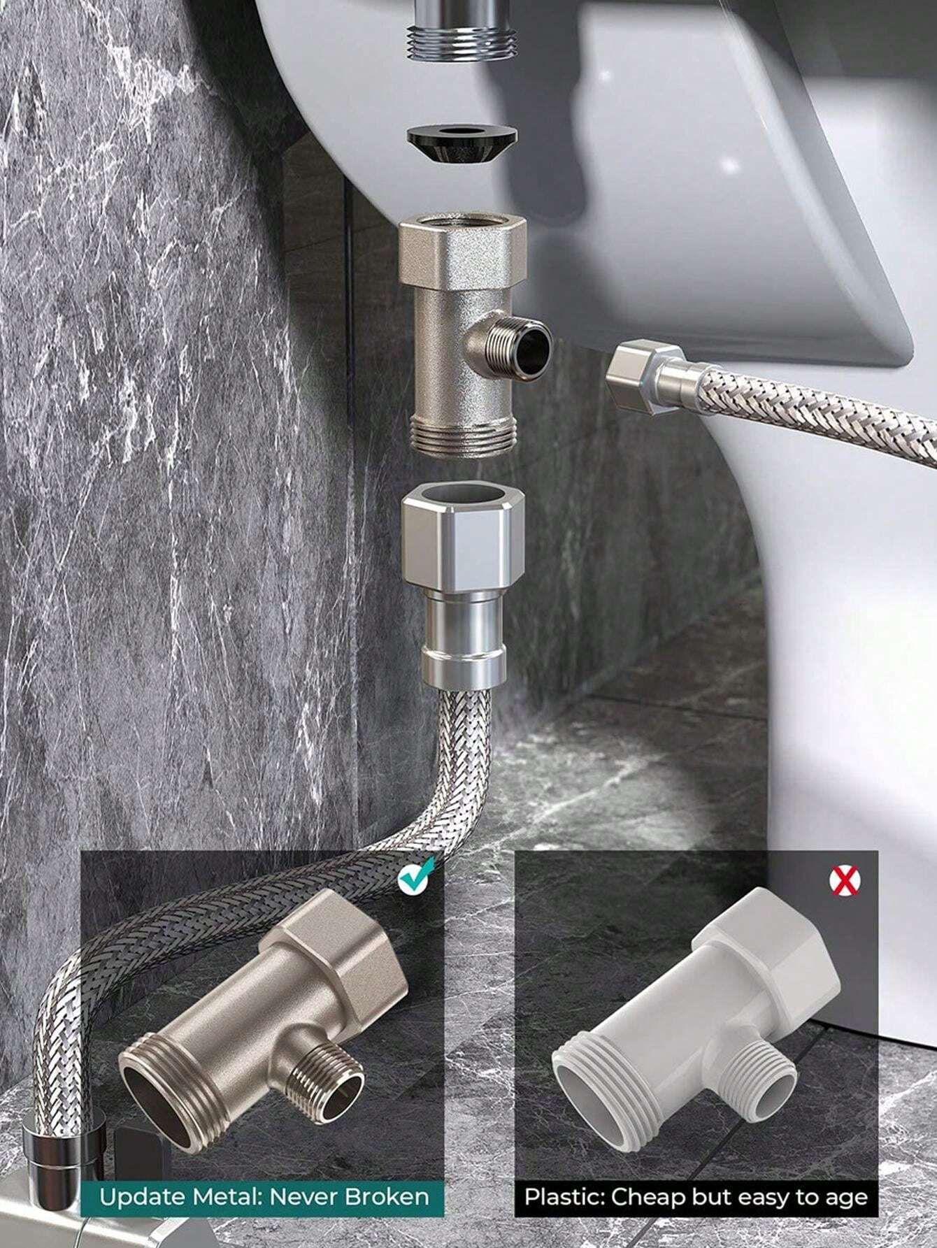1pc Bidet Attachment For Toilet Non Electric Self Cleaning Dual Nozzle Toilet Bidet Fresh Cold 1pc Bidet Attachment For Toilet Non Electric Self Cleaning Dual Nozzle Toilet Bidet Fresh Cold