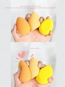 4 件/8 件套装化妆海绵涂抹器，柔软有弹性化妆海绵化妆粉底粉扑化妆工具 - 彩色 - 查看 5