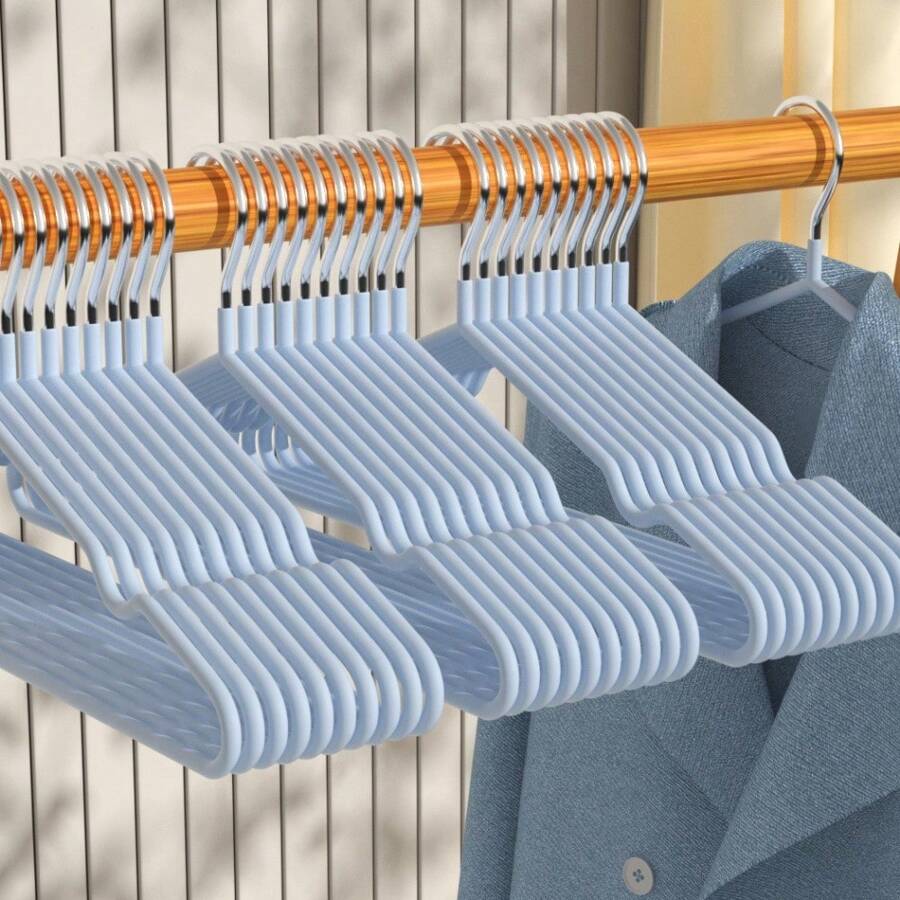 Household Dip Plastic Coat Rack Drying Non-Slip Coat Rack, Non-Marking Stainless Steel Anti-Shoulder Corner Hanging Coat Props - Multicolor - View 1