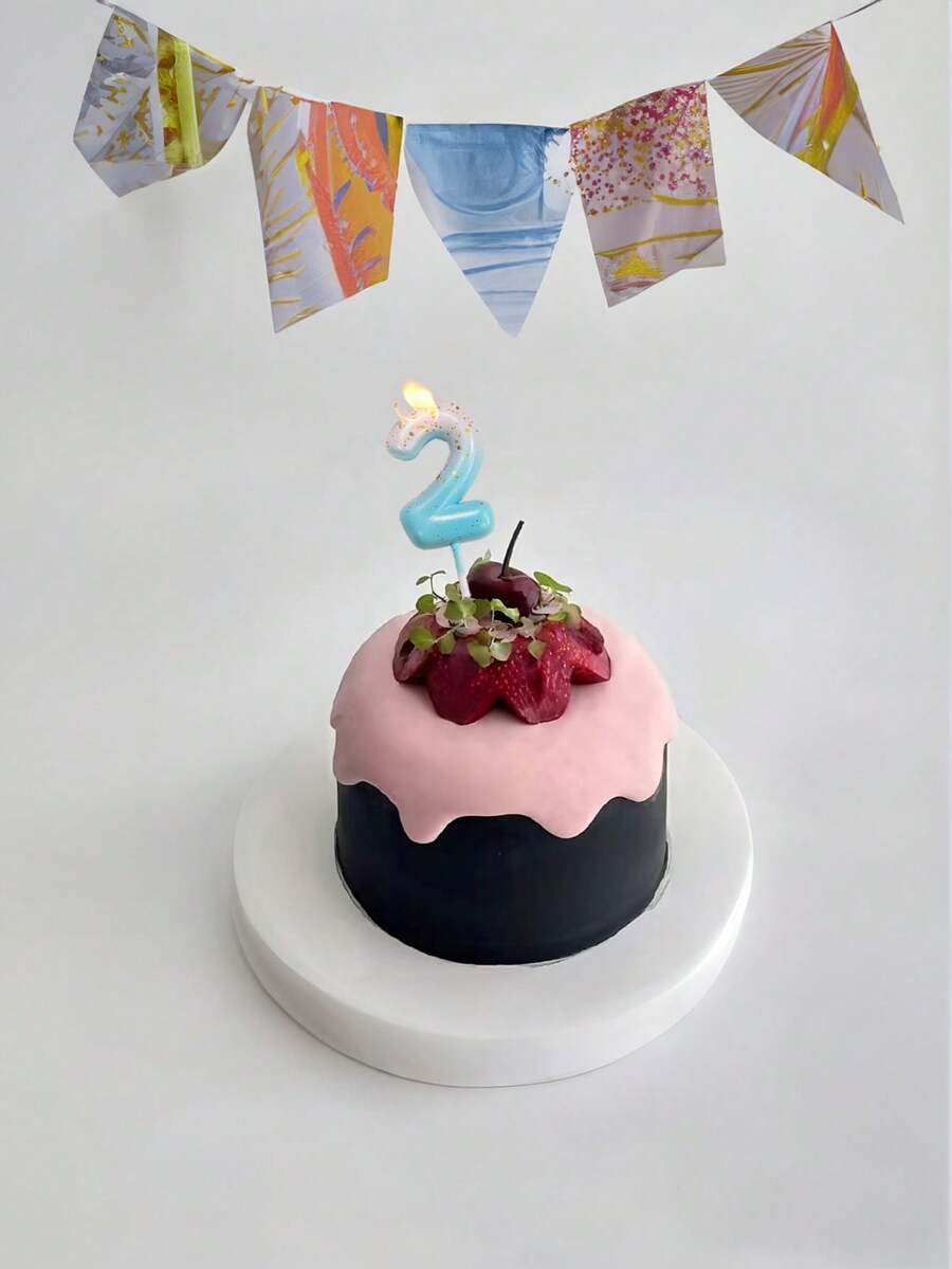 1pc, 0 -9 Nến trang trí tiệc sinh nhật hình nàng tiên cá kỹ thuật số, nến Giáng sinh, nến sáng tạo theo phong cách chuyển màu, nến trang trí tiệc sinh nhật - Nhiều màu - Xem 1