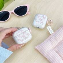 水贴蝴蝶结兼容苹果AirPODS 1/2代蓝牙耳机保护套AirPodsPro无线耳机壳Pro2软壳 - 999粉蝴蝶結+扣 - 查看 4