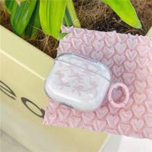 水贴蝴蝶结兼容苹果AirPODS 1/2代蓝牙耳机保护套AirPodsPro无线耳机壳Pro2软壳 - 999粉蝴蝶結+扣 - 查看 5